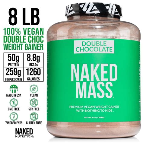 naked vegan mass|Double Chocolate Vegan Weight Gainer Supplement 